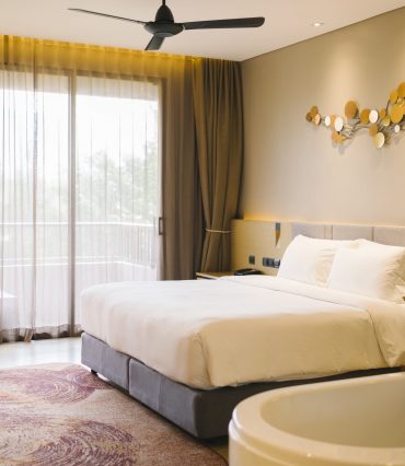 luxury bedroom in hotel